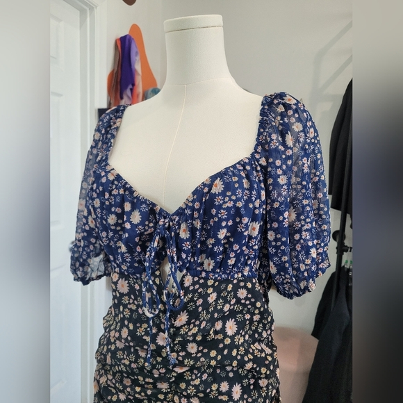 Free People Blue Floral Midi Dress - Picture 2 of 7